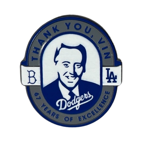 LA Dodgers Vin Scully New Era Frame Hat Pin - Picture 2 of 2